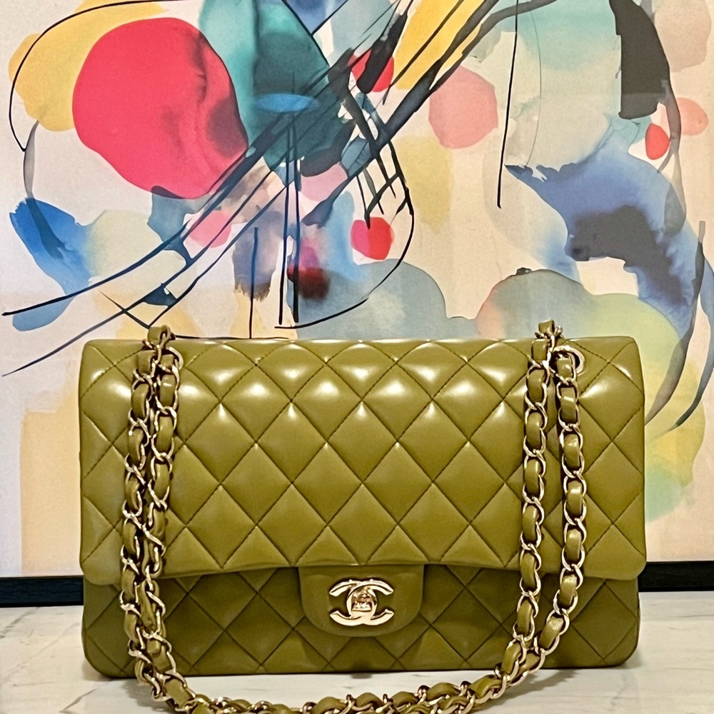 Chanel Olive Medium Flap Bag